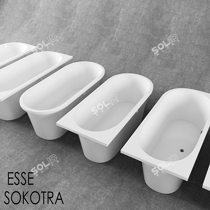 SOKOTRA Bath: Luxurious Russian Marble 3D model image 2
