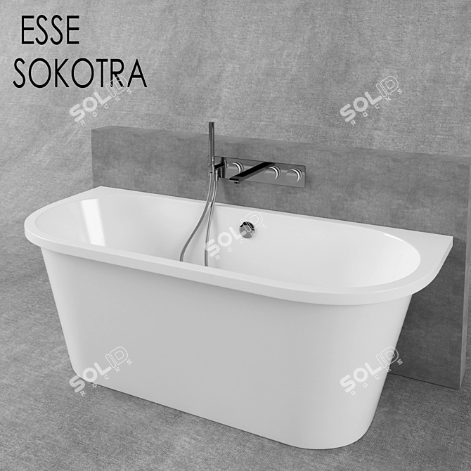 SOKOTRA Bath: Luxurious Russian Marble 3D model image 3
