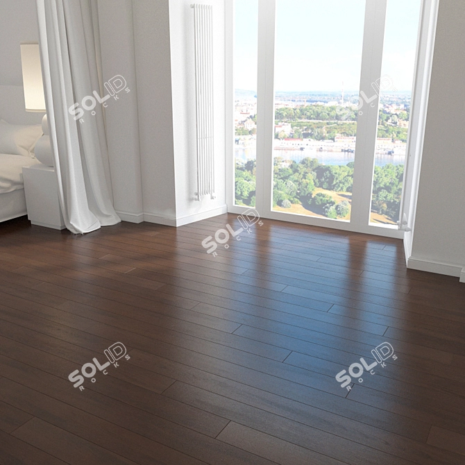 Title: Beech Chocolate Parquet 
(Translation:Паркет из бука "Шоколад") 3D model image 1