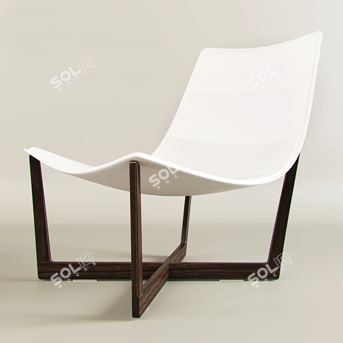 Elegant Jade Armchair: Stylish Comfort 3D model image 1