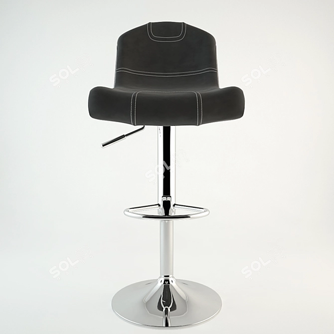 Black League Barstool by Lumisource 3D model image 1