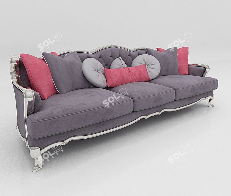 Vintage Charm: Classic Sofa 3D model image 1
