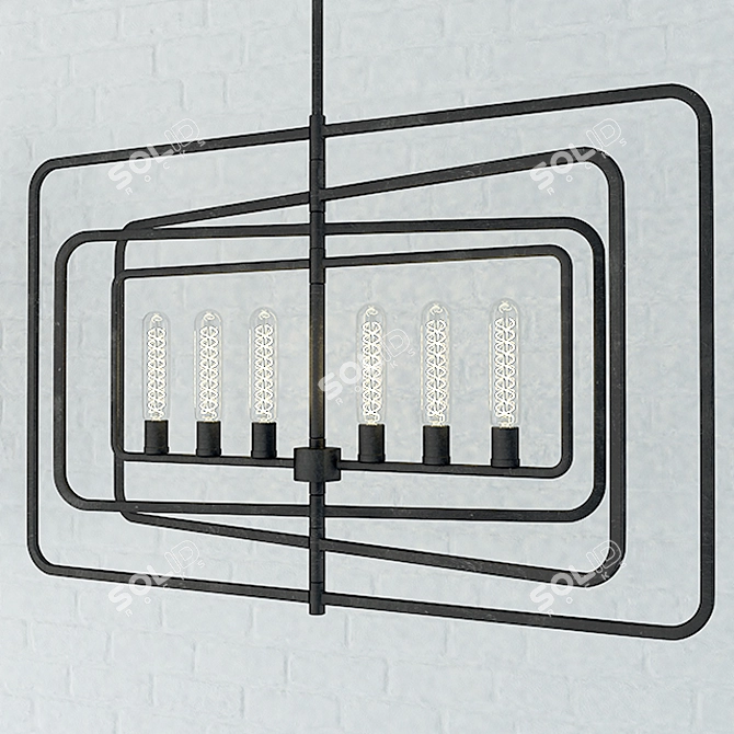 Sleek Berlin Ceiling Light 3D model image 1