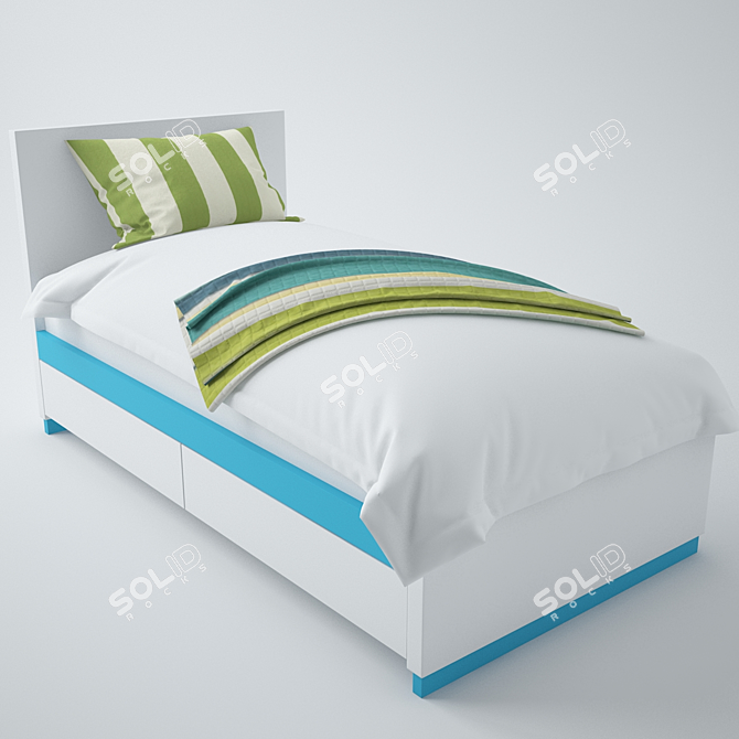 Cozy Dream Kids' Bed 3D model image 1