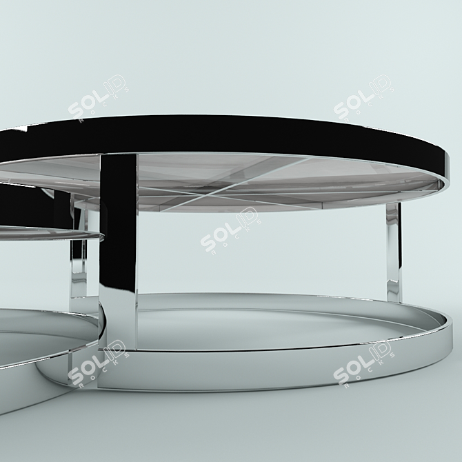 Elegant Fletcher Coffee Table Set 3D model image 2