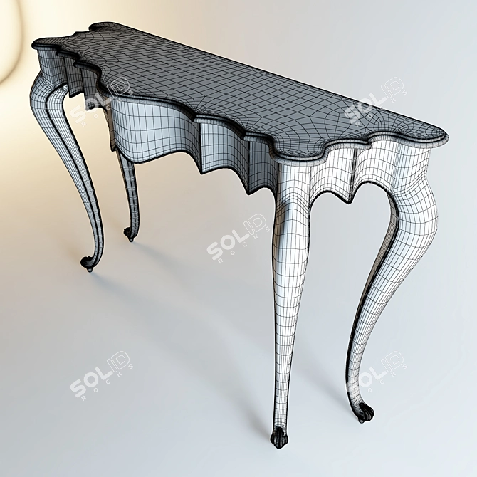 Theodore Alexander Console: Elegant Wood Design 3D model image 3