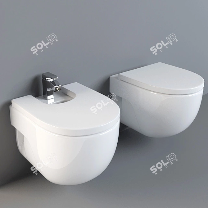 Roca Meridian: Sleek and Stylish Bathroom Necessities 3D model image 1