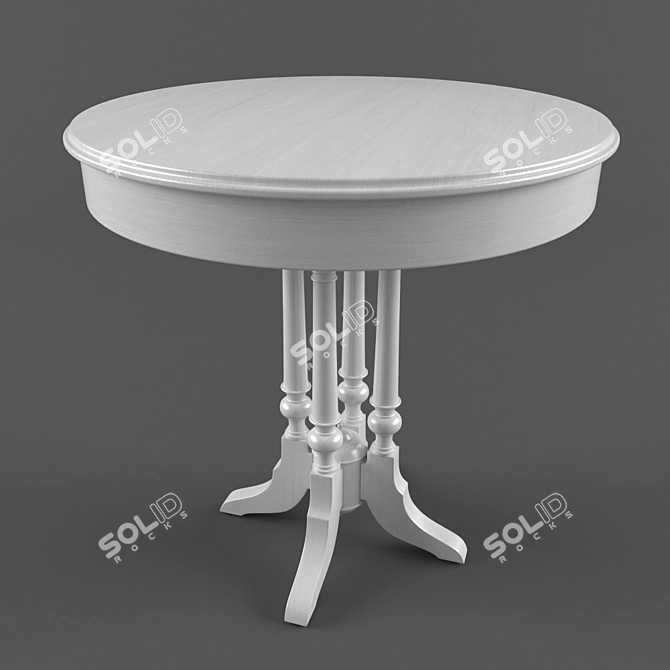 Elegant White Table 3D model image 1