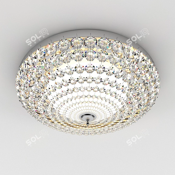 Elegant Crystal Chandelier 3D model image 1