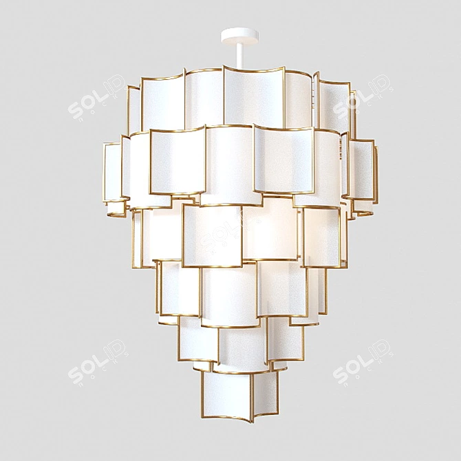 Elegant Shade Pendant Light 3D model image 1