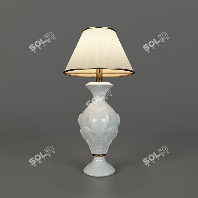 Sleek Solar: Table Lamp 3D model image 1