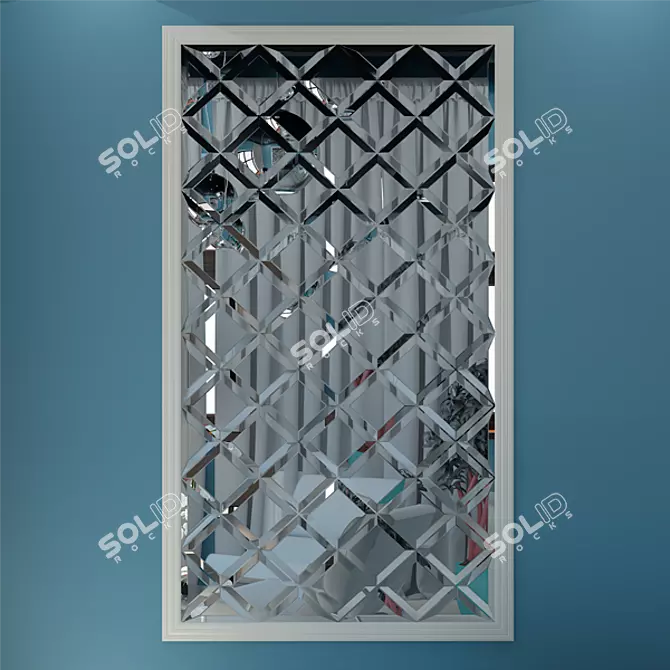 Modern Oversized Decorative Mirror 3D model image 1