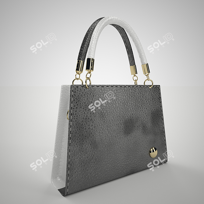 Elegant Leather Handbag 3D model image 1