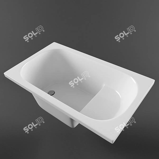 Compact Acrylic Bath: Riho Petit 3D model image 1