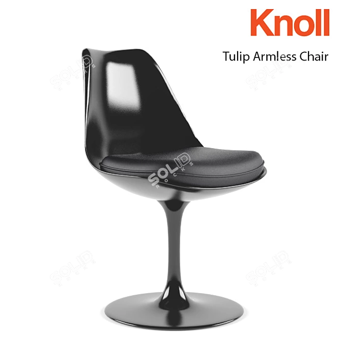 Elegant Knoll Tulip Chair 3D model image 1