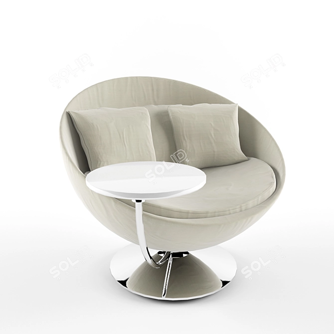 Rotating Lounge Chair 3D model image 1