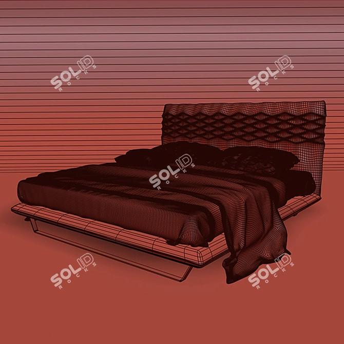 Elegant Bolzan Letti Bed 3D model image 3