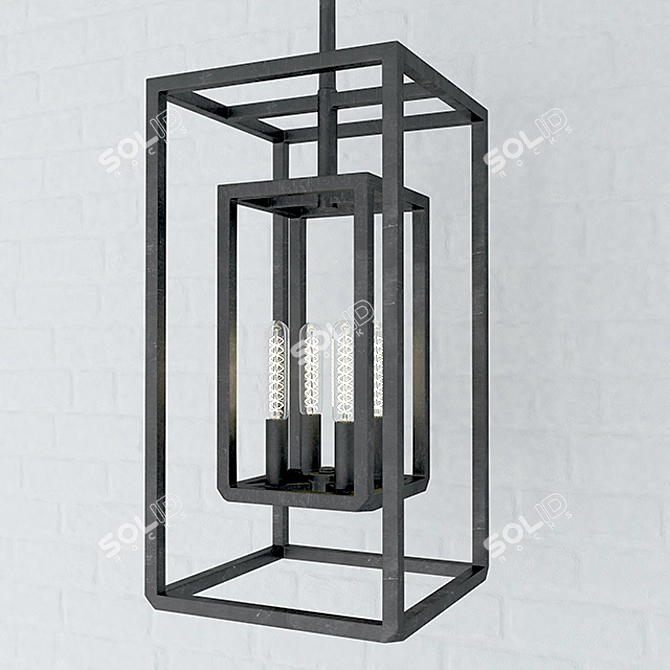 Elegant Savoy Ceiling Light 3D model image 1