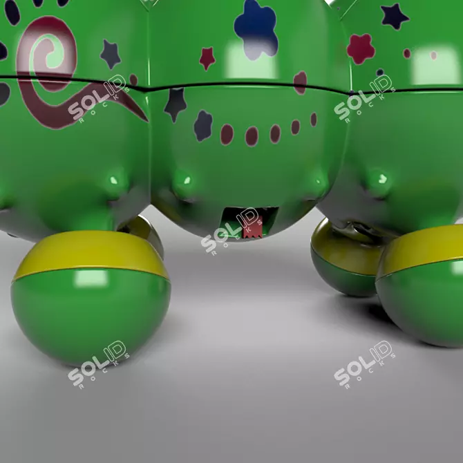 Cute Crawly Caterpillar Toy 3D model image 2