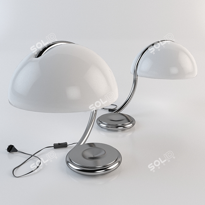Sleek Serpente Swivel Table Lamp 3D model image 1