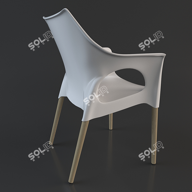 SCAB DESIGN Natural OLA Chair 3D model image 3