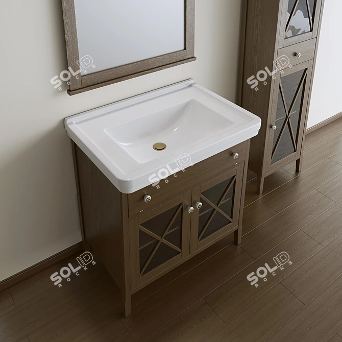 Nobleza Bathroom Furniture: Elegant Coronal Render Collection 3D model image 2