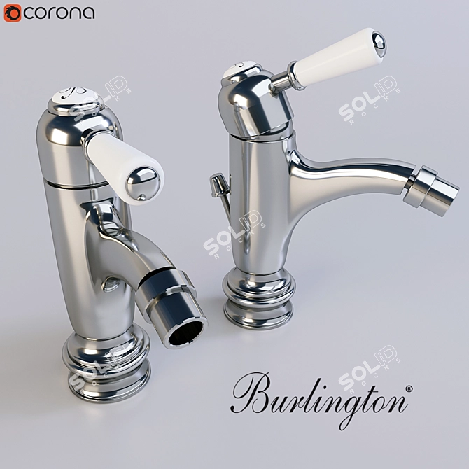 Burlington Bidet Mixer: Elegant and Efficient 3D model image 1