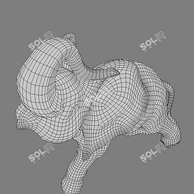 Eclectic Elephant Statue: Detailed and Decorative 3D model image 2