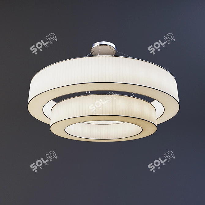 Elegant Ringed Chandelier 3D model image 1