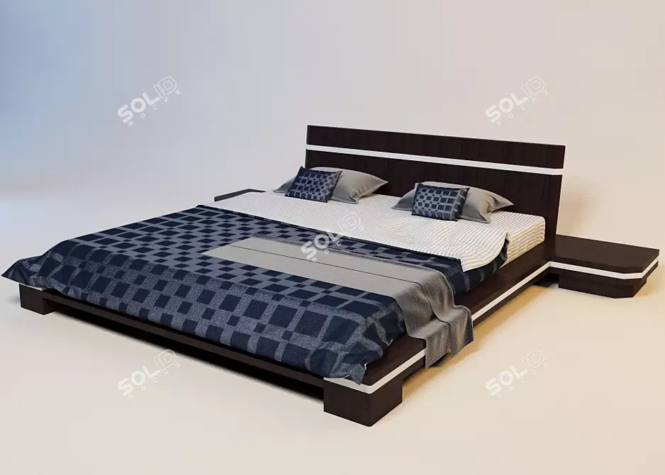 Cozy Dream Bed 3D model image 1