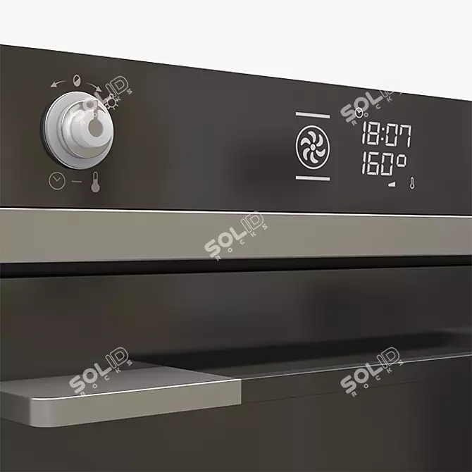 Sleek Smeg PV164CN Hob 3D model image 2