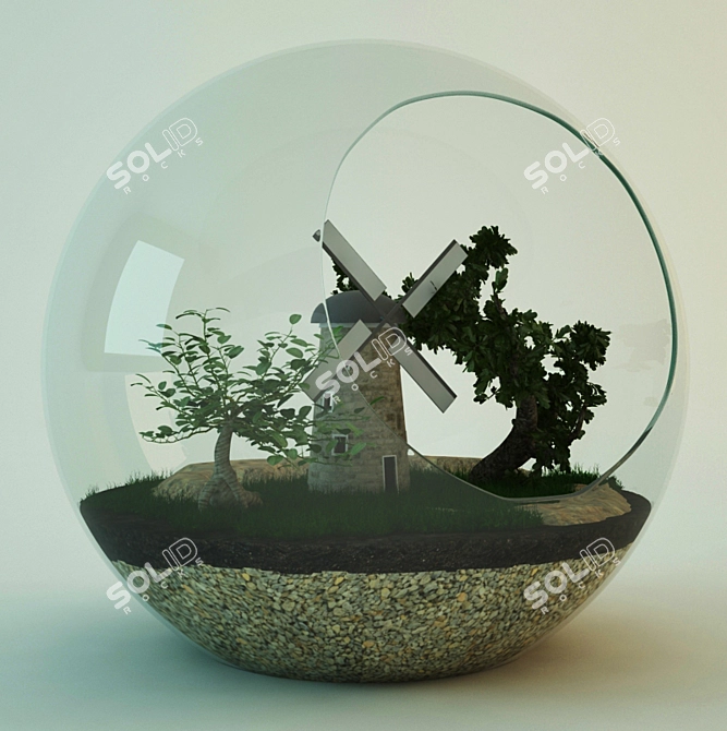  Mini Mill Terrarium: 3ds Max 2012 & V-Ray 3D model image 1