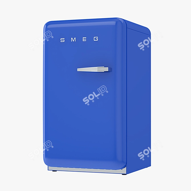 Sleek and Stylish SMEG FAB10LO Mini Fridge 3D model image 1