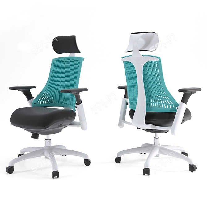 ErgoComfort Office Armchair 3D model image 1