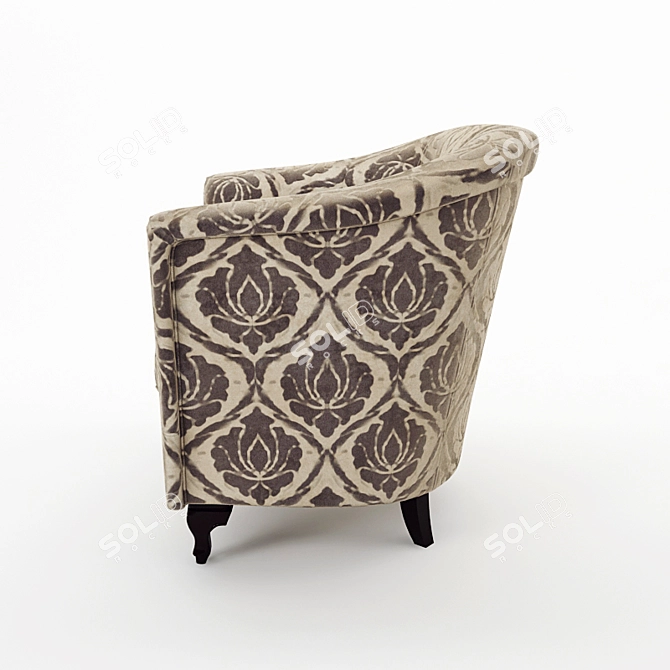 Byblos P14tR Armchair: Italian Elegance 3D model image 2