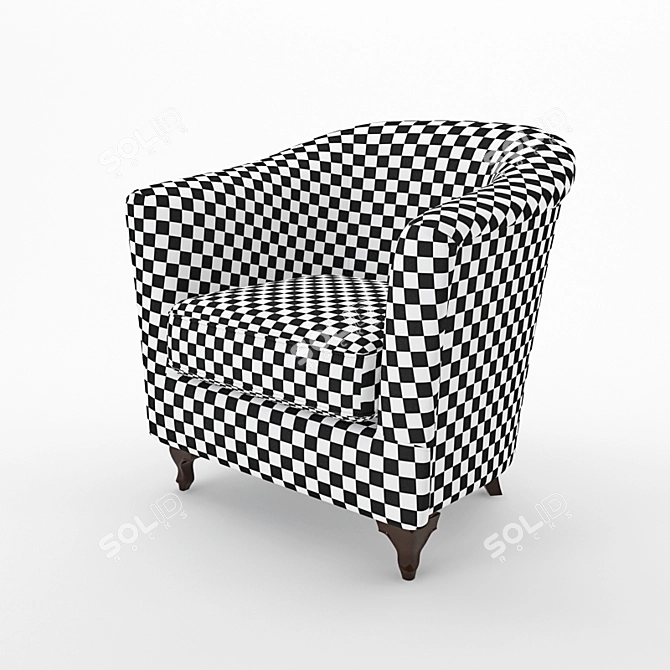 Byblos P14tR Armchair: Italian Elegance 3D model image 3