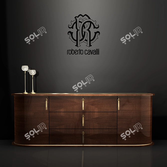 Roberto Cavalli Art-Deco Glamour Commode 3D model image 1