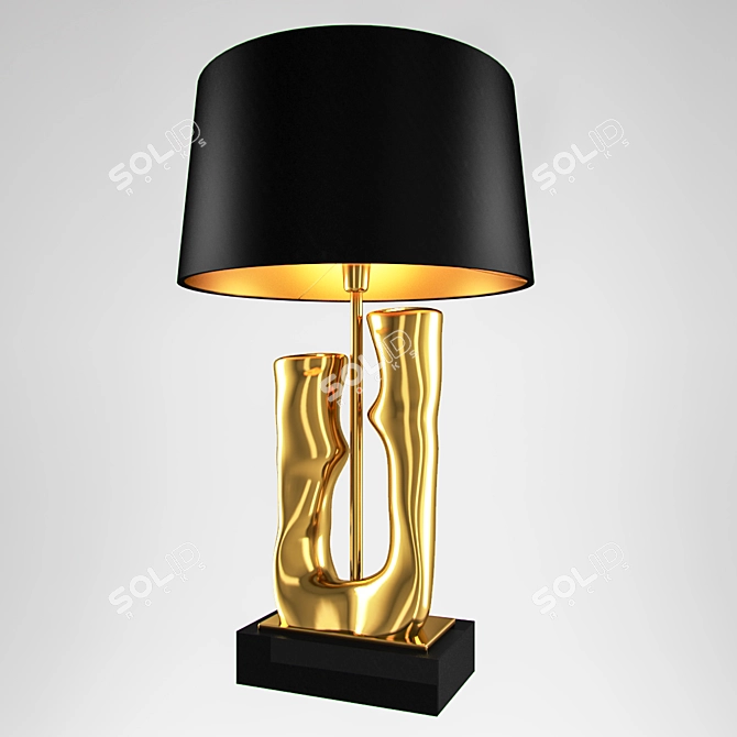 Golden Glow Table Lamp 3D model image 1