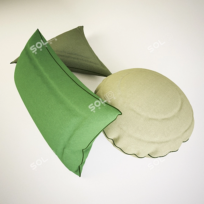 Comfortable Home Cushions 3D model image 1