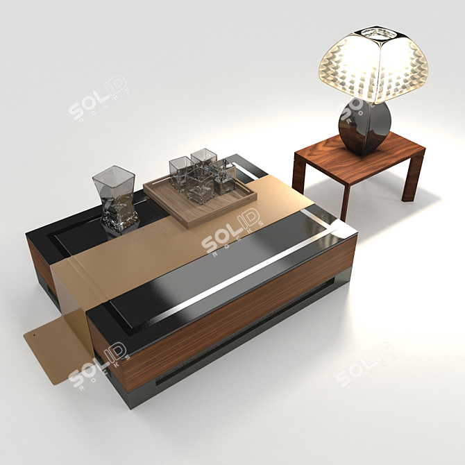 Modern Minimalist Coffee Table 3D model image 1