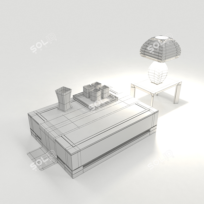 Modern Minimalist Coffee Table 3D model image 3