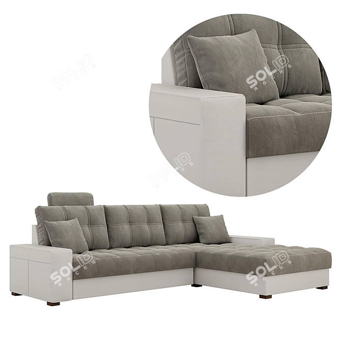 ComfortMax Sofa 3D model image 1