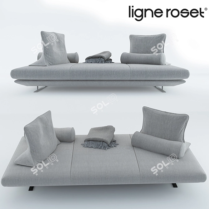 Prado 3-Seater Modern Sofa 3D model image 1