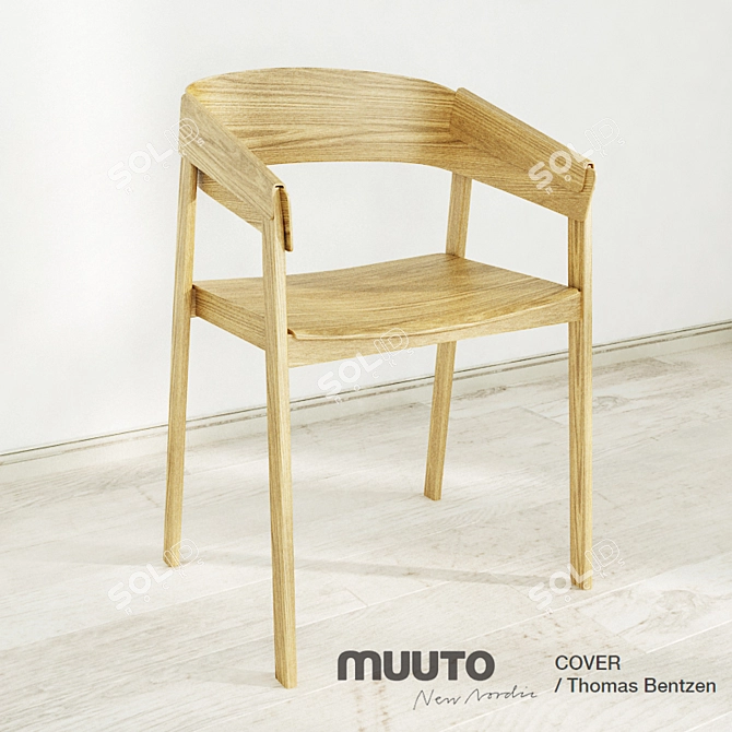 Muuto COVER Chair: 6 Texture Options 3D model image 1