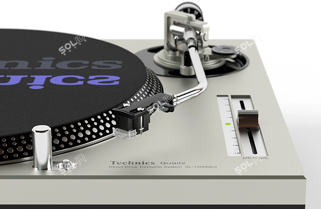 Technics MK2 Vinyl Turntable 3D model image 2