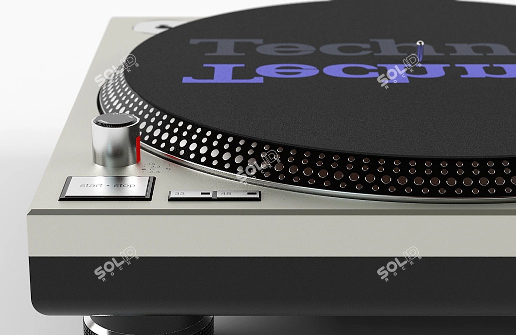 Technics MK2 Vinyl Turntable 3D model image 3