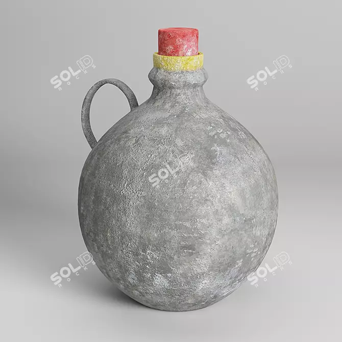 Antique Clay Pitcher 3D model image 1