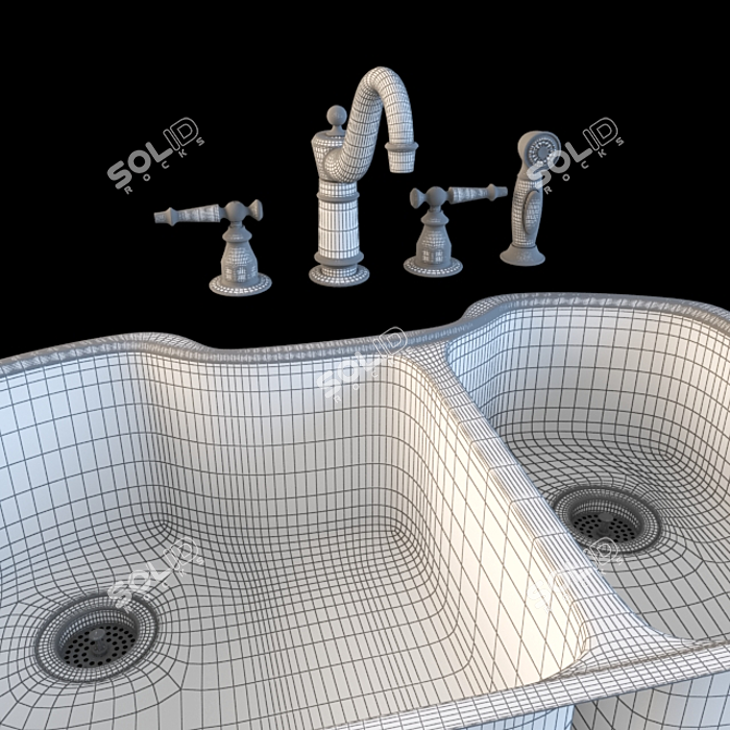 Kohler Antique Faucet and Octave Sink 3D model image 3