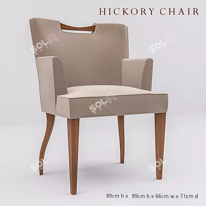 Chic Hickory Carrie Chair 3D model image 1