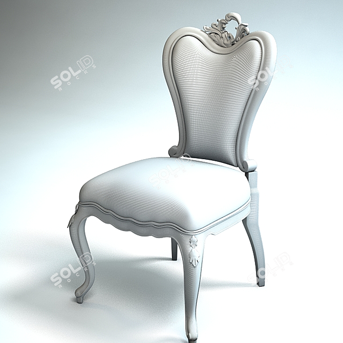 European Single Chair: Comfort in Style 3D model image 3